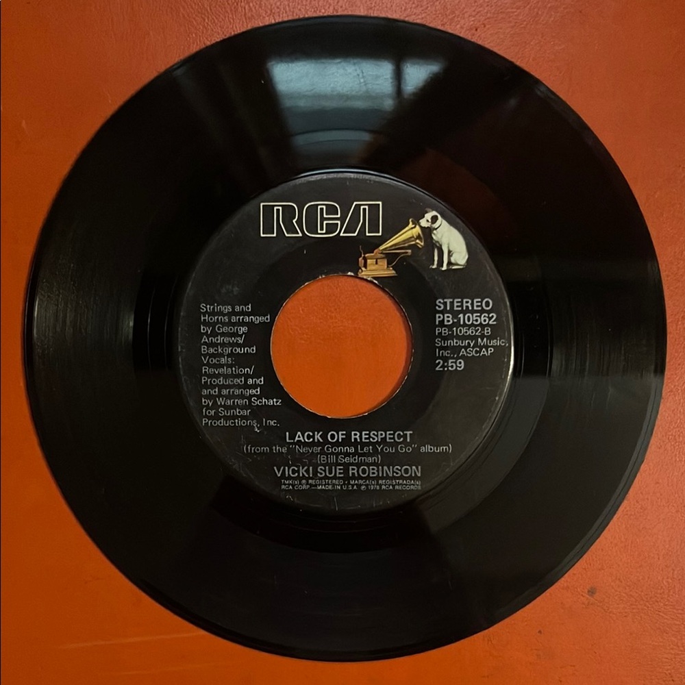 RCA Vinyl Record 45 rpm Vicki Sue Robinson